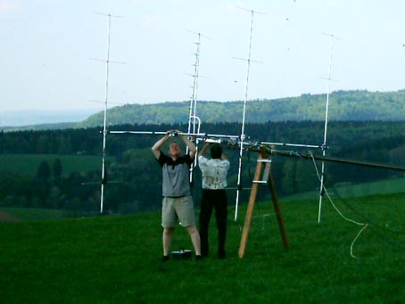 Abbau der Funkantennen (Yagis)